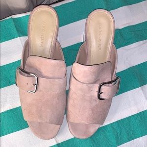 Mauve and Silver 2 1/2” heel Great with Jeans